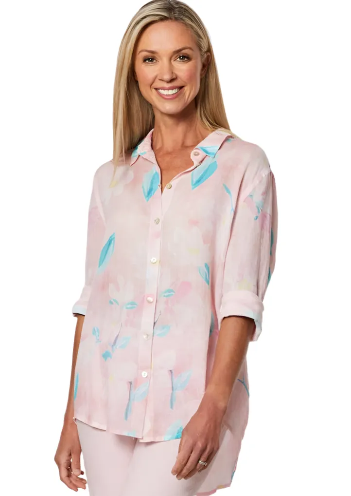 Floral Printed Linen Shirt