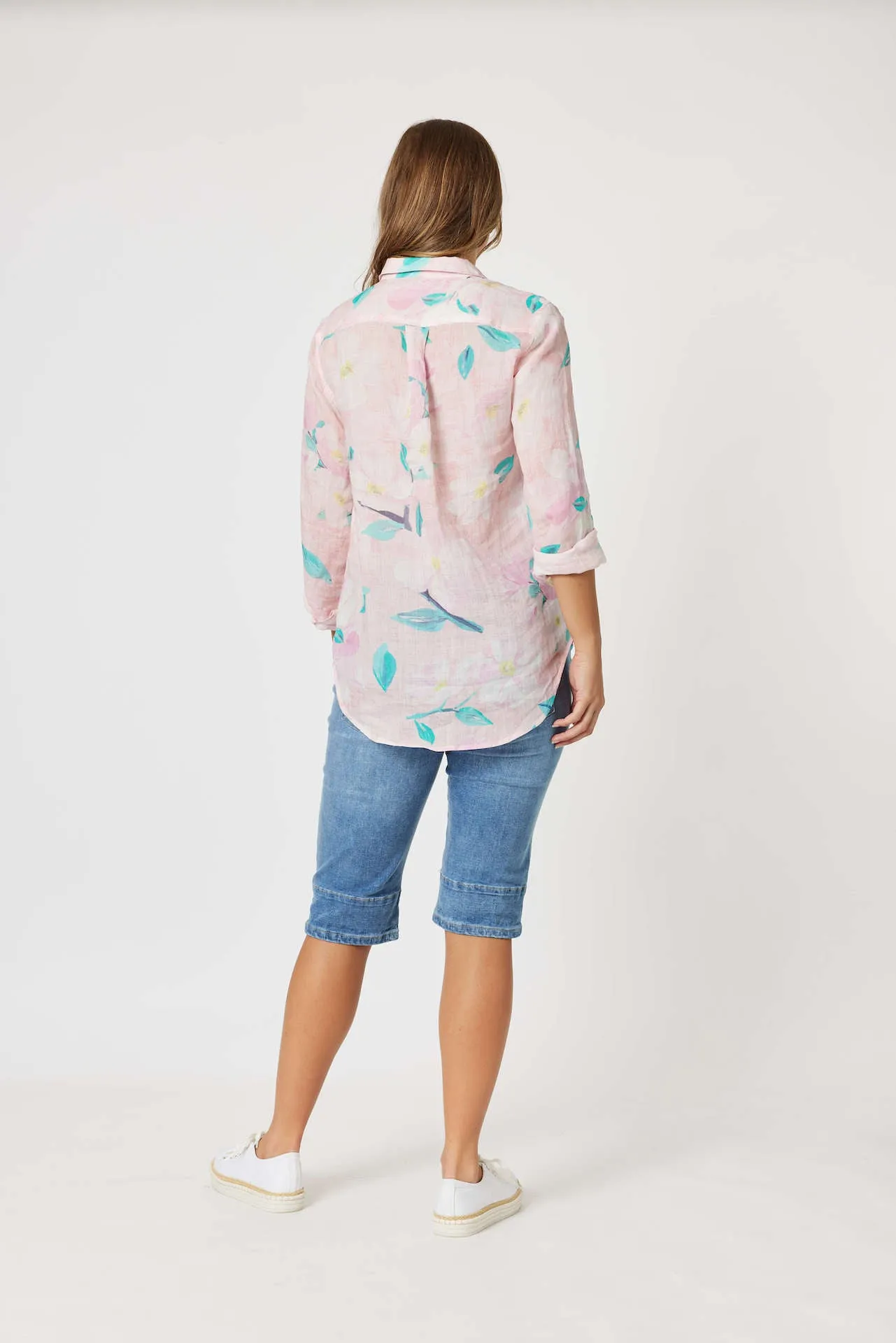 Floral Printed Linen Shirt