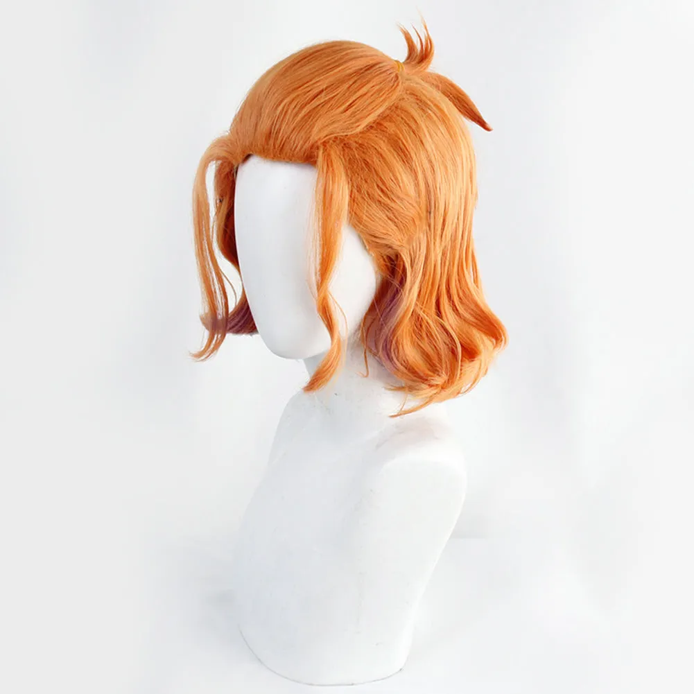 Game Twisted-Wonderland Cater Diamond Cosplay Wig Orange Short Heat Resistant Synthetic Hair Carnival Halloween Party