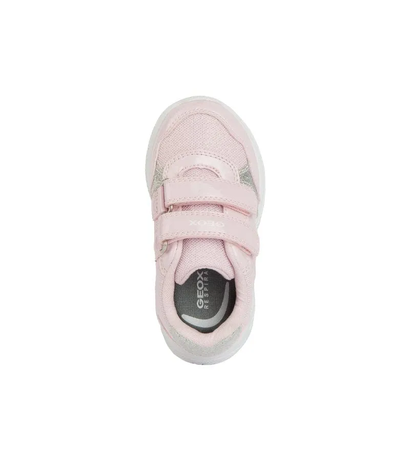 Geox Infant Girls Pink Glitter Mesh Casual Sporty Trainer Sprintye - B454TC