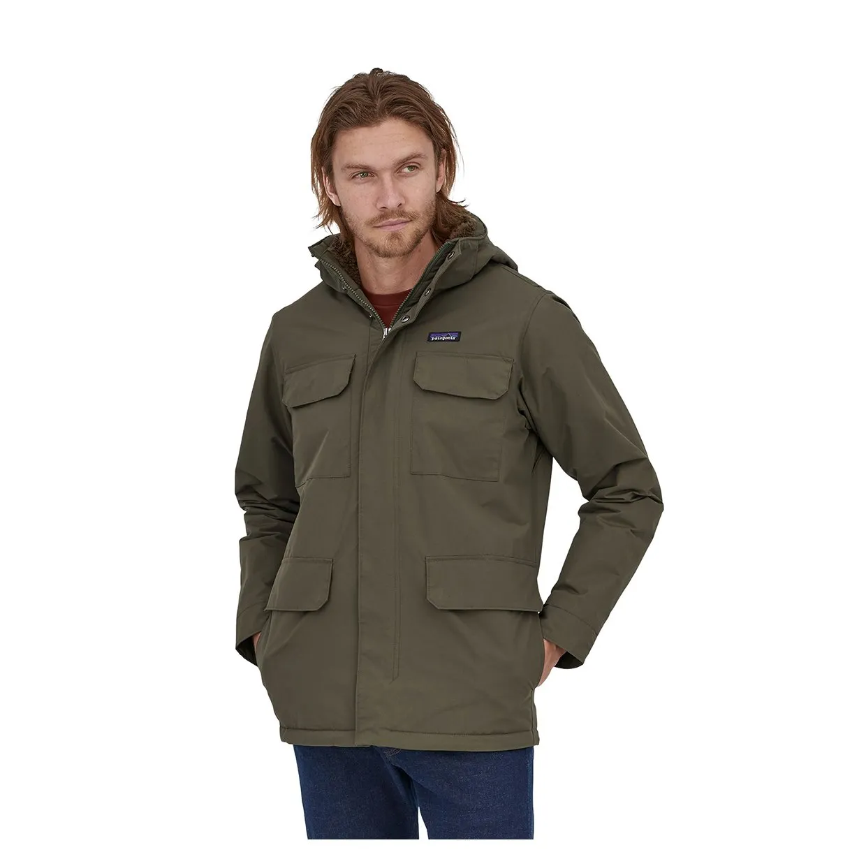 Giubbino Patagonia Isthmus Parka Verde Militare