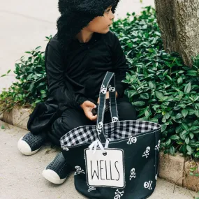 Halloween Basket - Skull & Crossbones