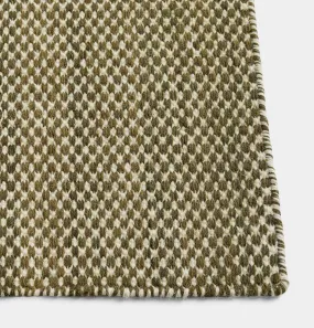 HAY Moiré Kelim Rug in Olive – Various Sizes