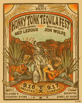 Jon Wolfe's Honky Tonk Tequila Fest Poster