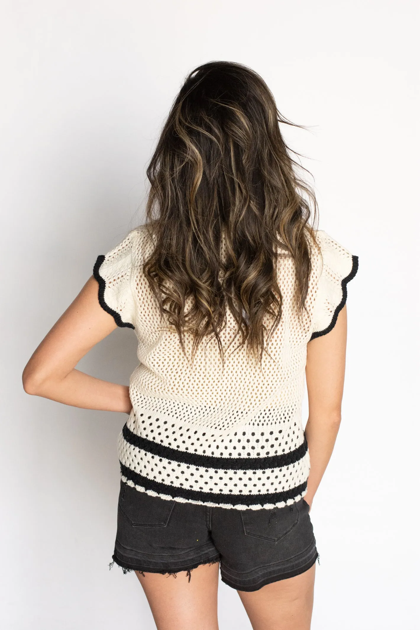 Keep Things Classy Ruffle Knit Top