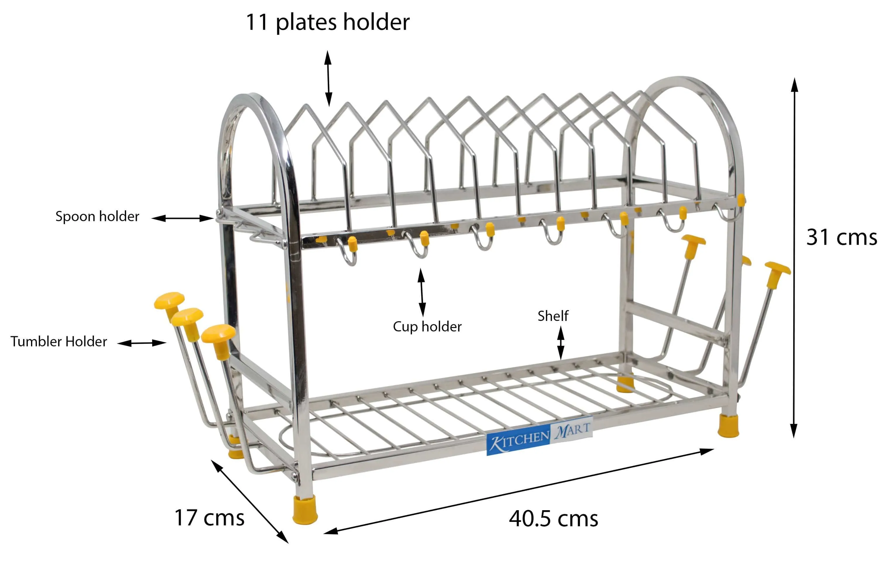 Kitchen Mart Stainless Steel kitchen rack (5 in 1)