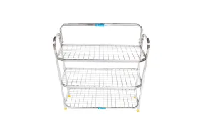 Kitchen Mart Stainless Steel shoe rack/ Kitchen Storage shelf rack (30x3)