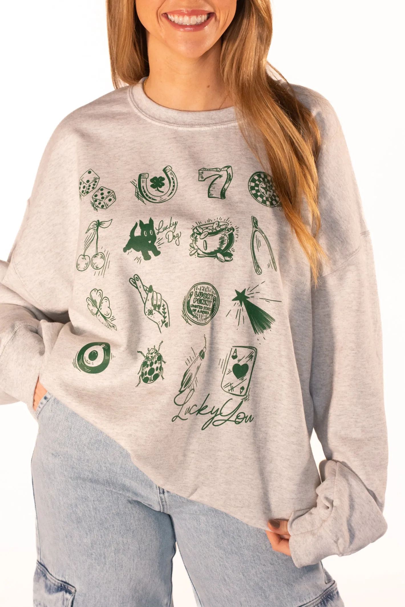 Lucky You St. Patrick's Icon Graphic Sweatshirt