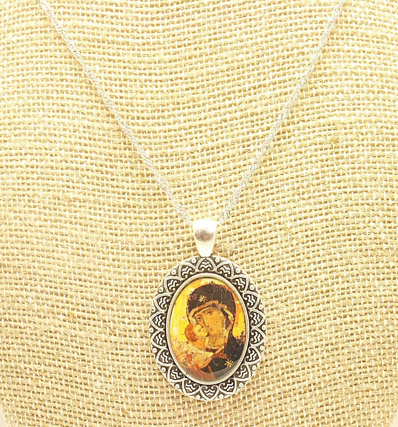 Madonna & Child Pendant Necklace