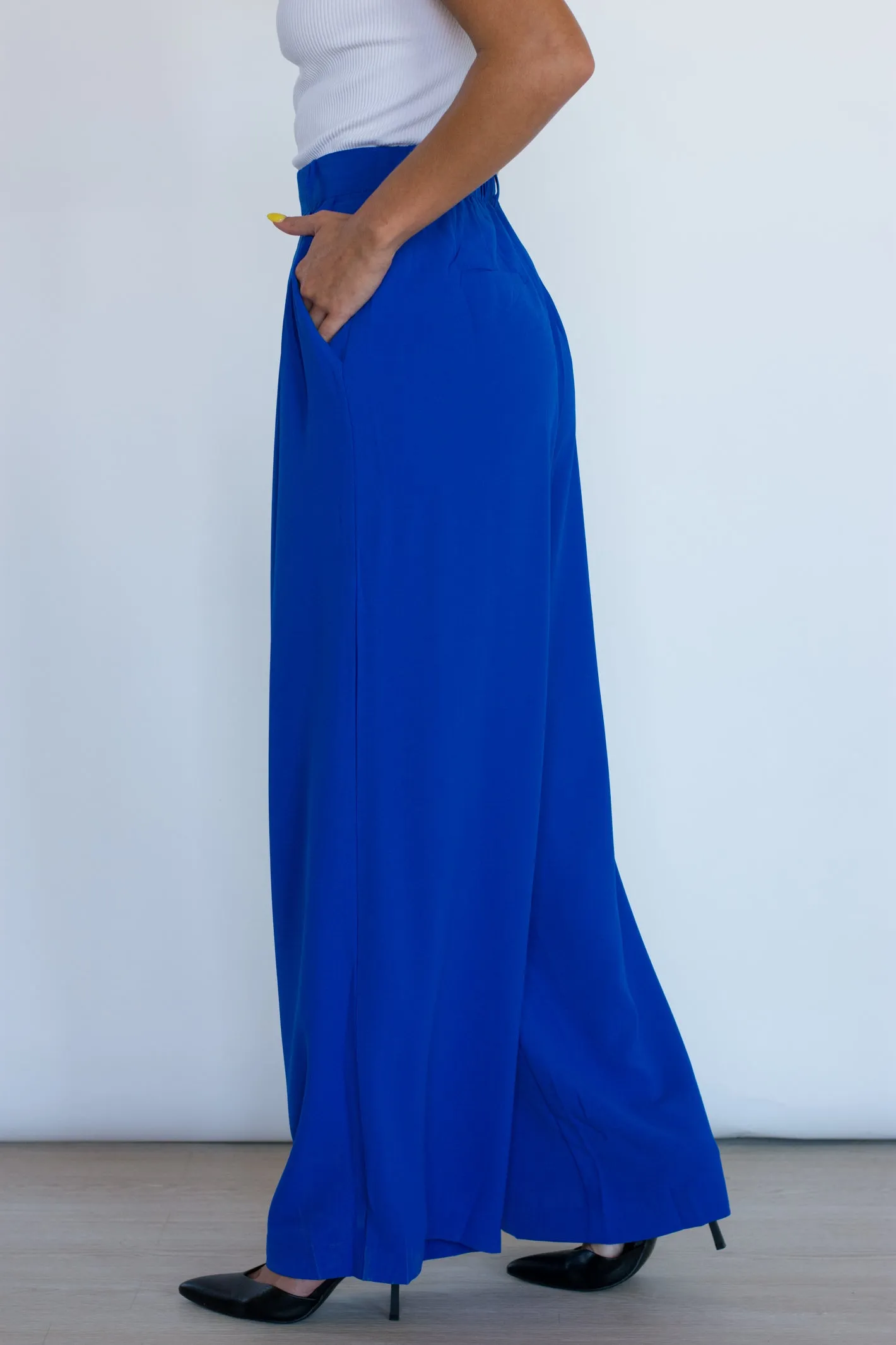 Make the Move Pleated Royal Blue Trouser