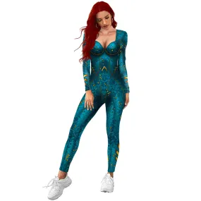 Mera Cosplay Costume Outfits Halloween Carnival Suit