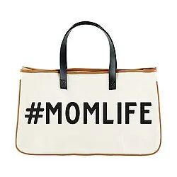 Mom Life Canvas Tote Bag