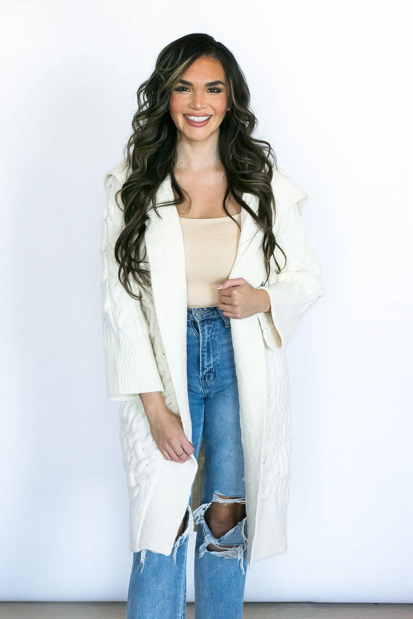 Nothing Left to Say Ivory Chunky Knit Cardigan