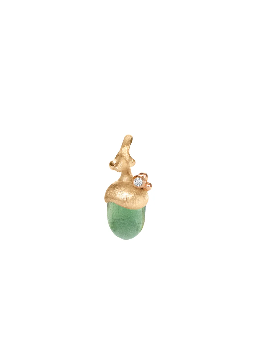 Ole Lynggaard Forest 18K Gold Small Serpentine Acorn Pendant