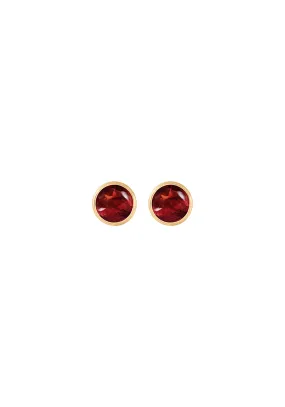 Ole Lynggaard Lotus 18KYG Cerise Tourmaline Stud Earrings