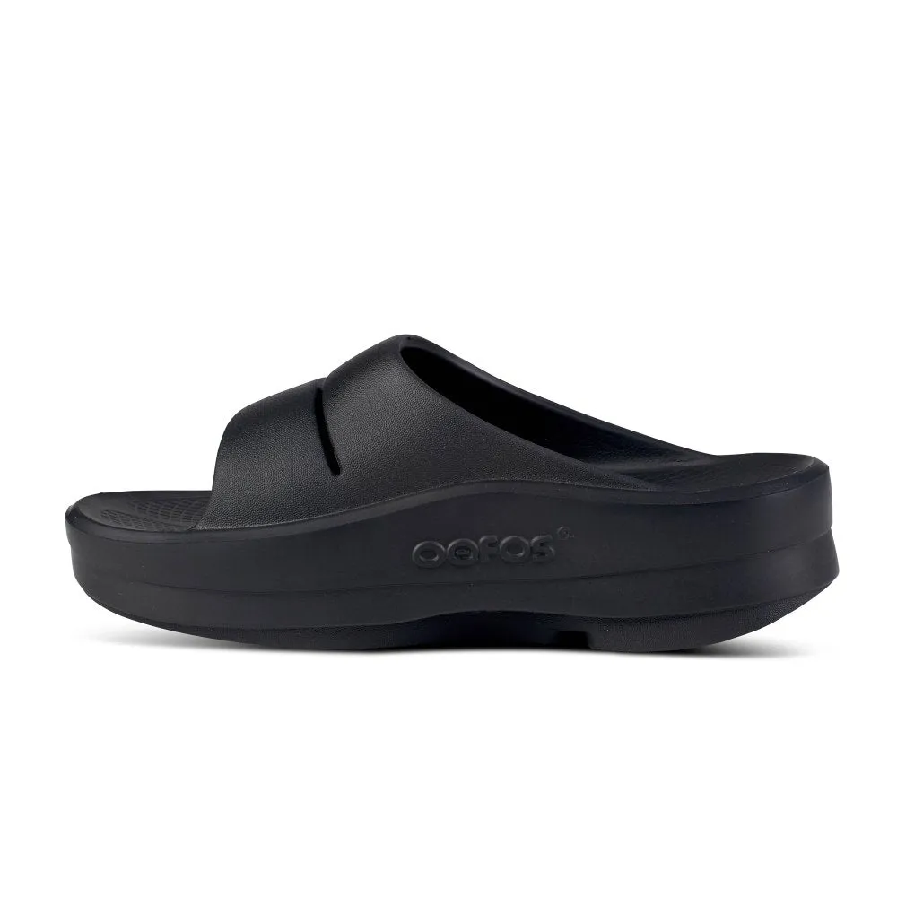 Oofos Women's OOmega OOahh Slide Sandal - Black