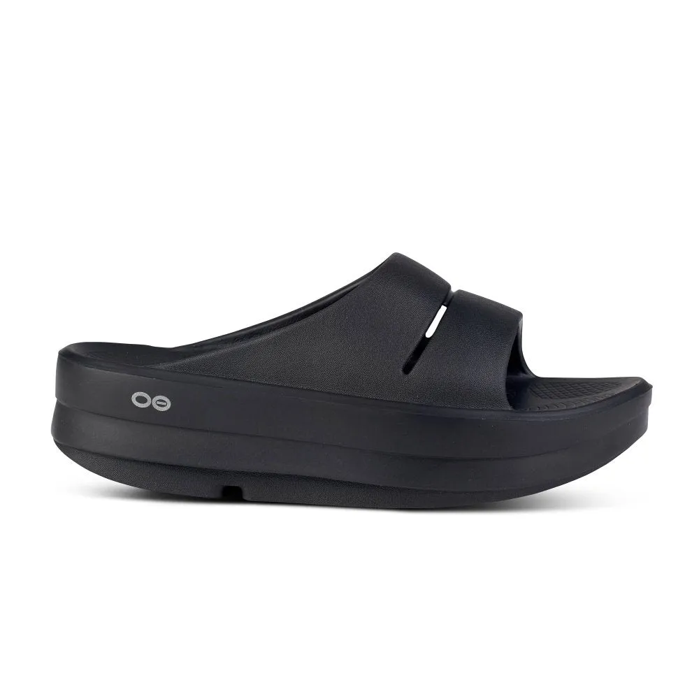 Oofos Women's OOmega OOahh Slide Sandal - Black