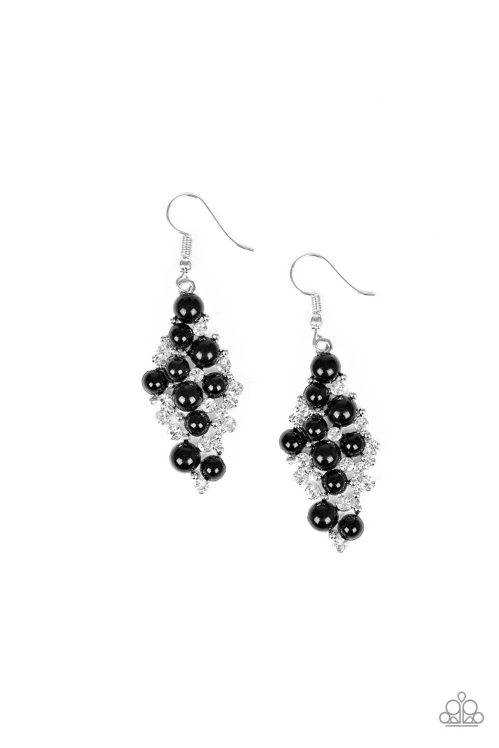 Paparazzi Famous Fashion Black Earrings