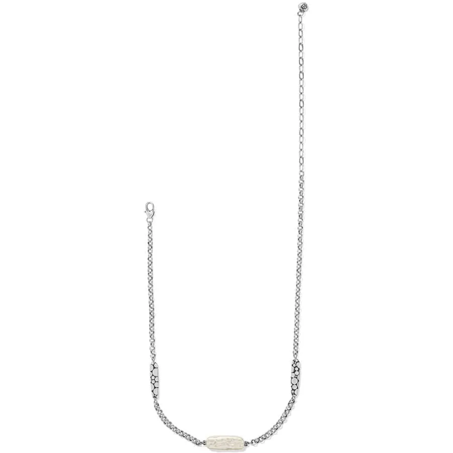 Pebble Pearl Double Link Necklace