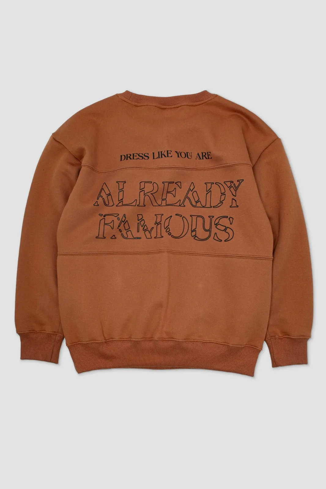 Polera Sweatshirt Famous Naranja