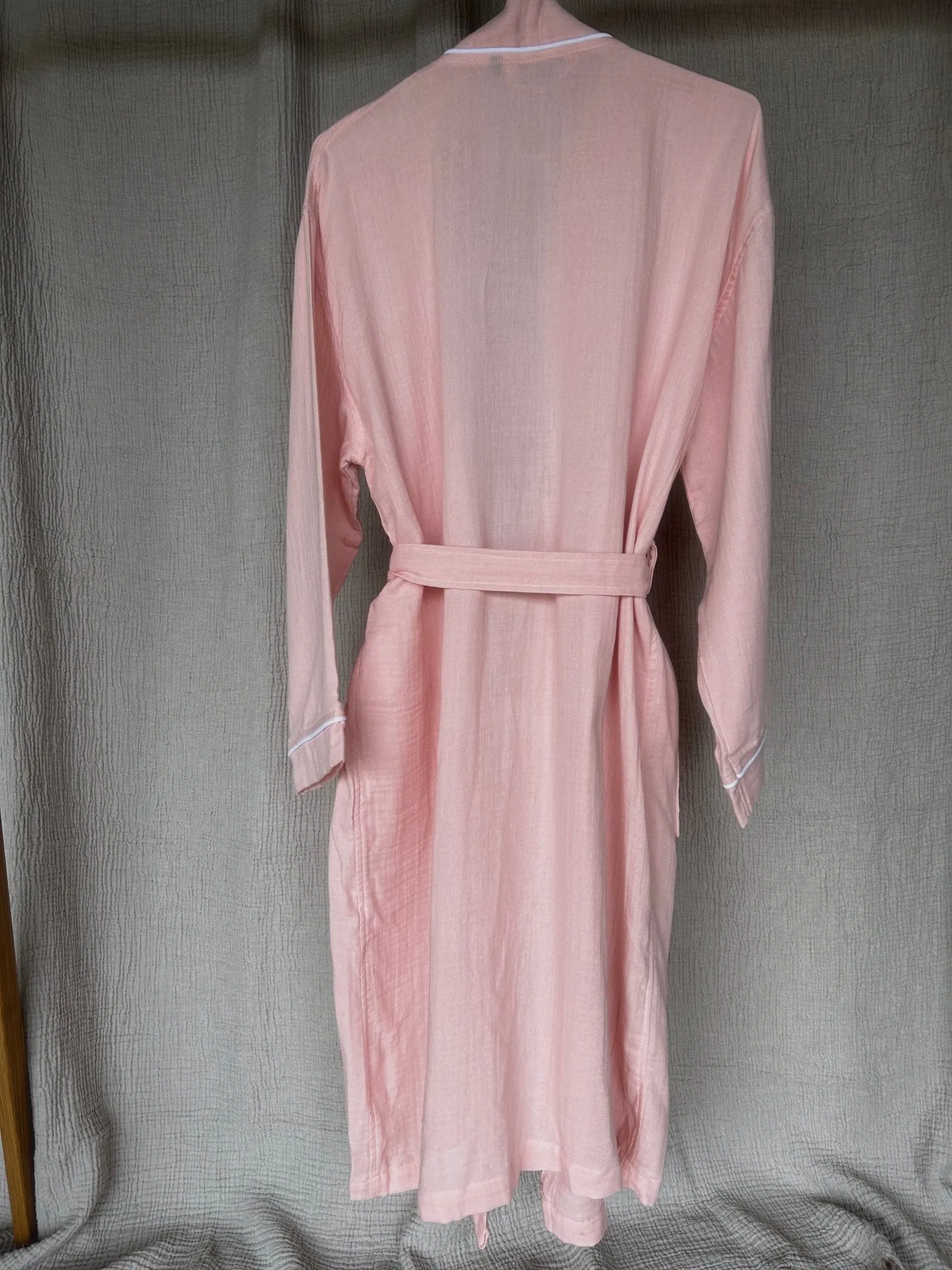 Sample - Pink Robe with White Piping