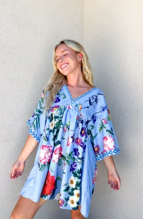 Sweet by Nature Light Blue Floral Dress