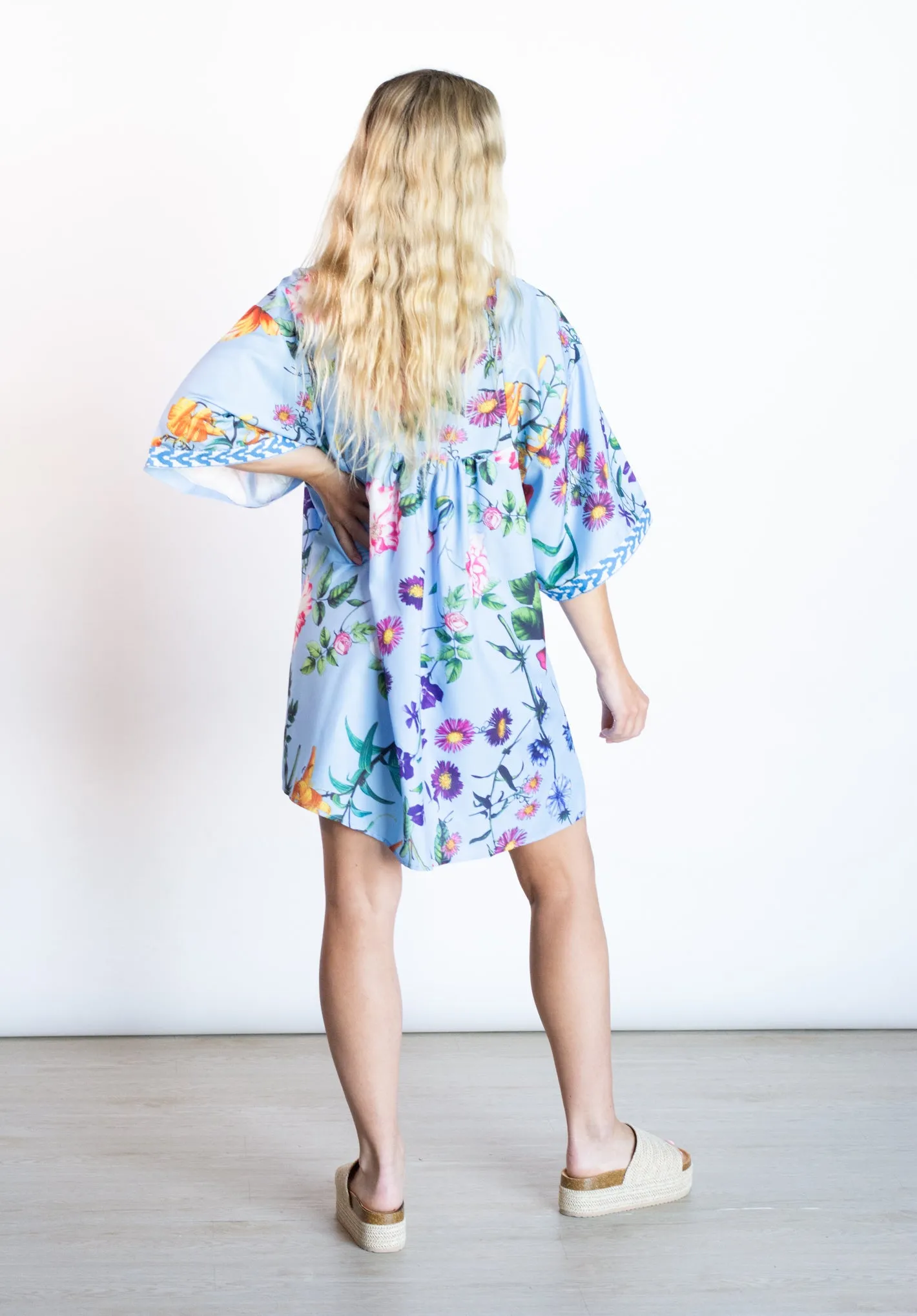 Sweet by Nature Light Blue Floral Dress