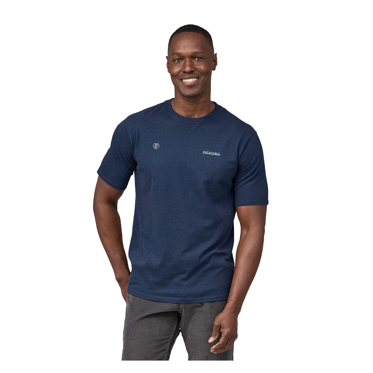 T-shirt Uomo Patagonia Forge Mark Responsibili-Tee Blu