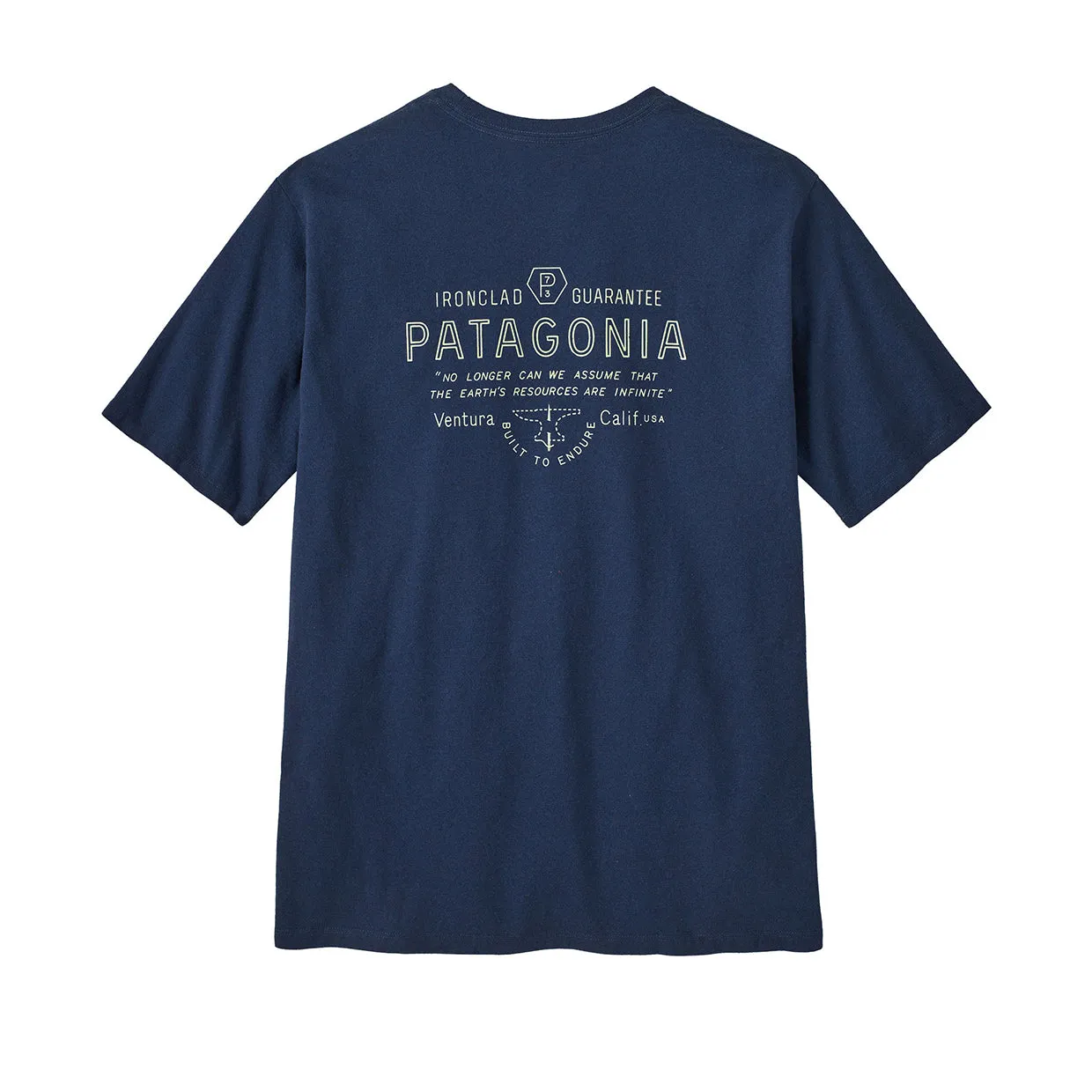 T-shirt Uomo Patagonia Forge Mark Responsibili-Tee Blu