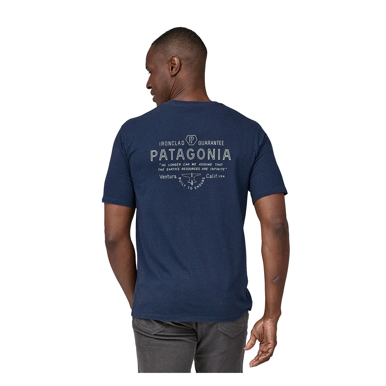 T-shirt Uomo Patagonia Forge Mark Responsibili-Tee Blu