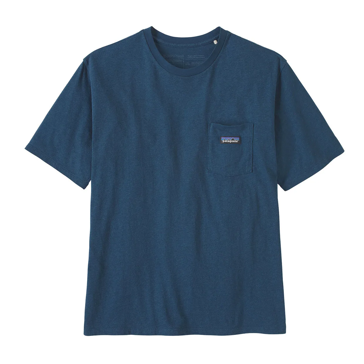 T-shirt Uomo Patagonia Regenerative Pocket Blu