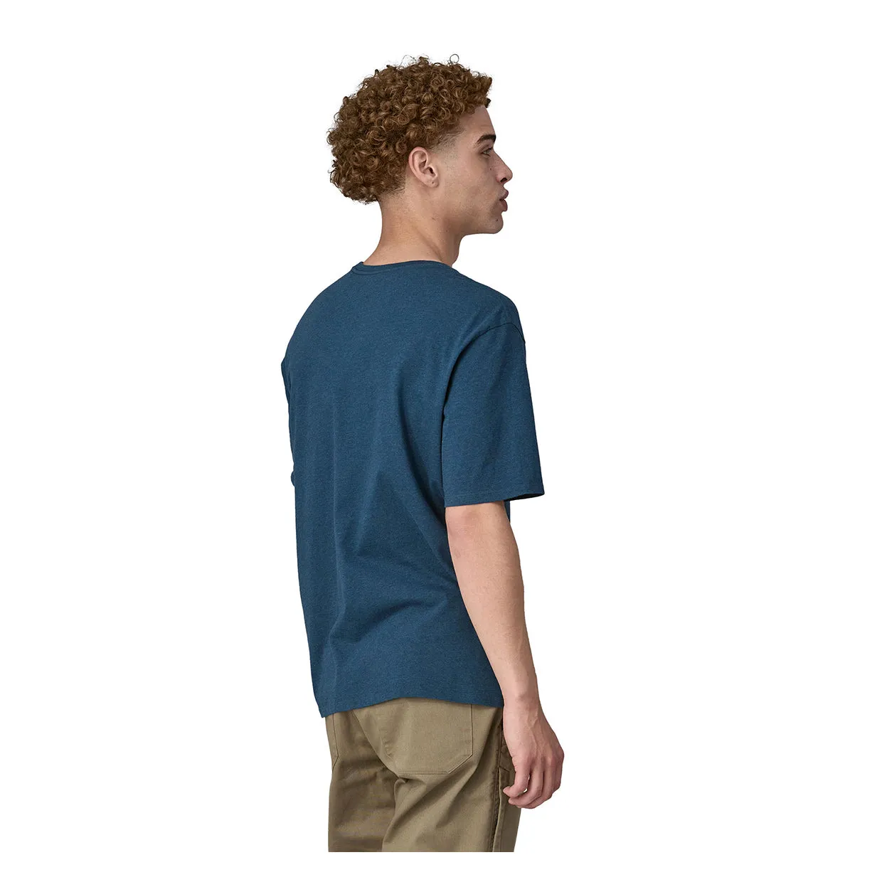 T-shirt Uomo Patagonia Regenerative Pocket Blu