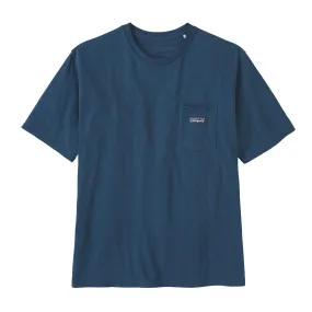 T-shirt Uomo Patagonia Regenerative Pocket Blu