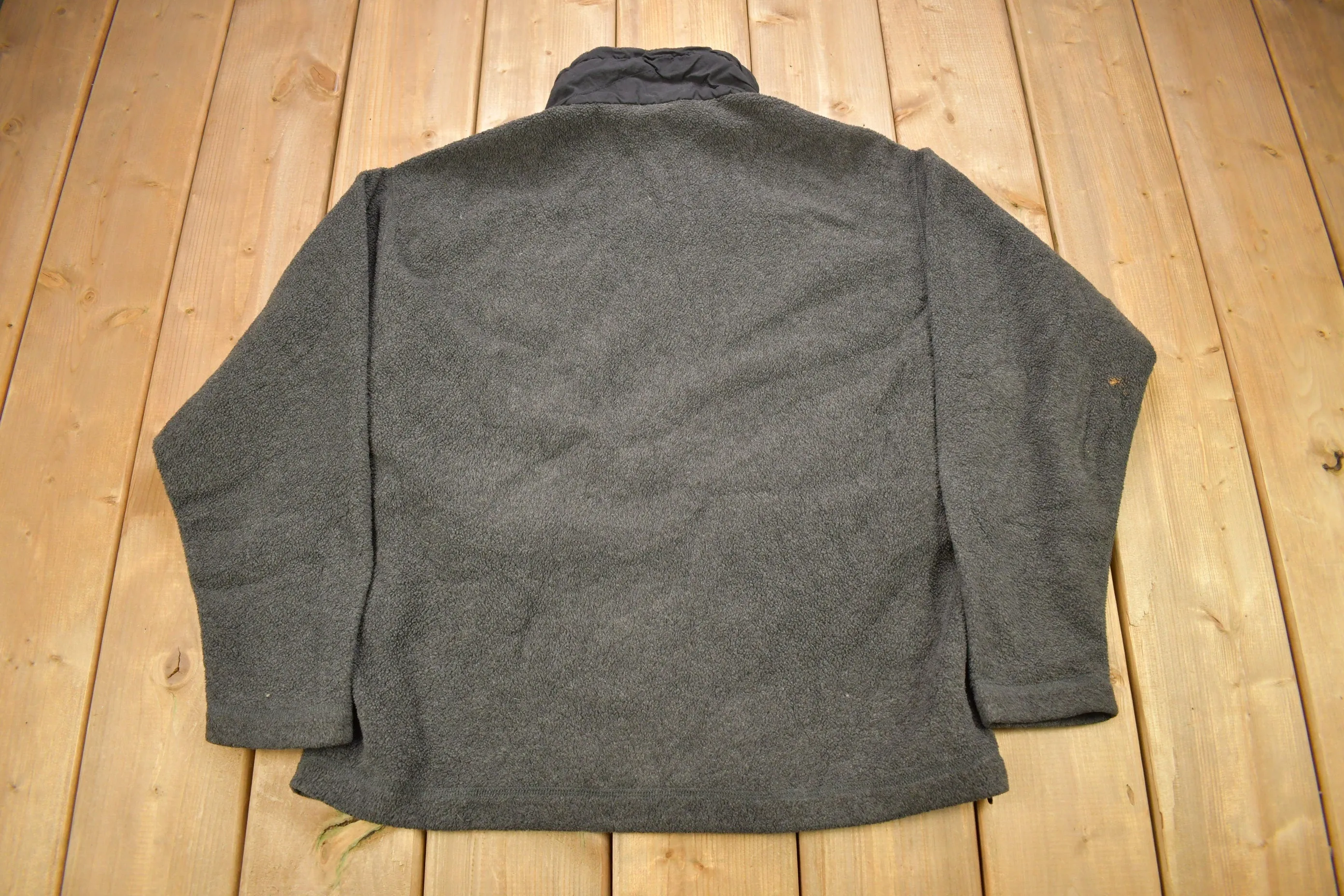 Vintage 2001 Patagonia Synchilla Full Zip Fleece Sweater / Made In USA / Outdoorsman / Streetwear / Athleisure / Hiking / Grey Fleece