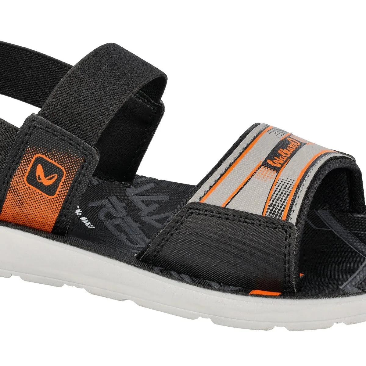 Walkaroo Kids Strappy Floater Sandal  - WK637 Black