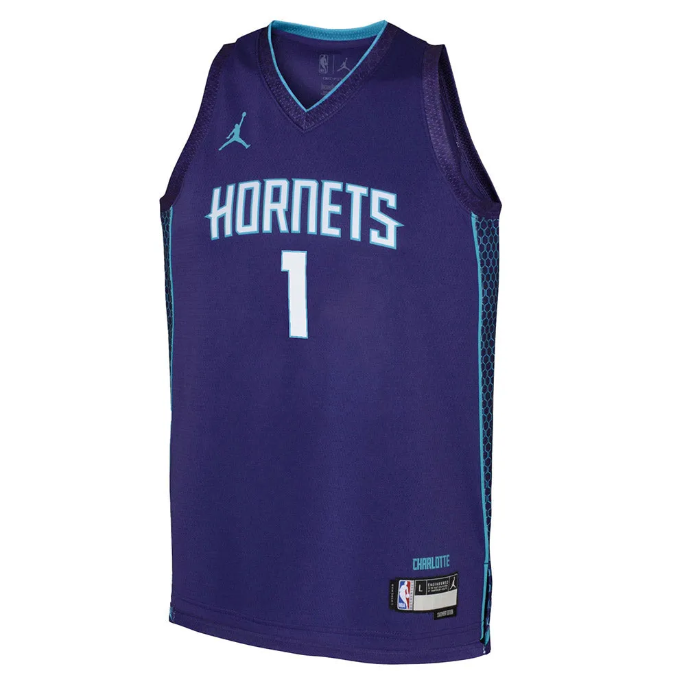 Youth Charlotte Hornets LaMelo Ball Statement Edition Jersey - Purple